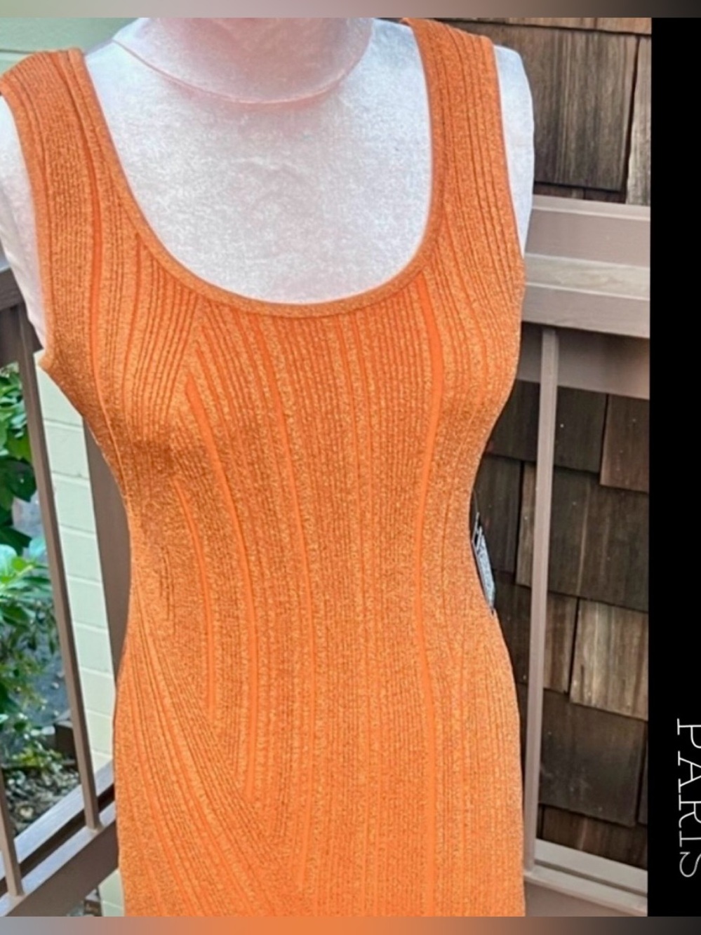 Herve Leger Orange Mini Dress